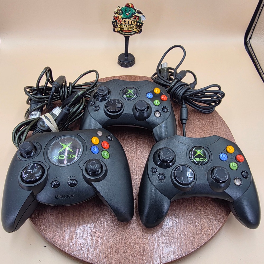 Microsoft Xbox Original Controller Bundle Duke and Controller S Lot of 3 Black